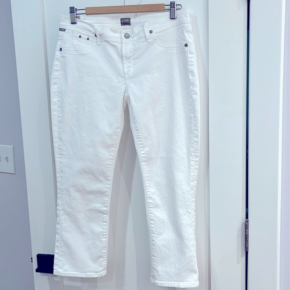 Citizens of Humanity white denim capris